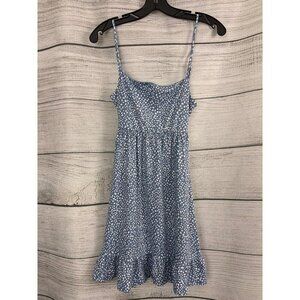 Altar'd State Blue Speckled Spaghetti Strap Boho Summer Dress Size S